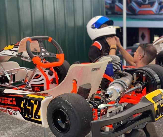 preparing children for kart racing